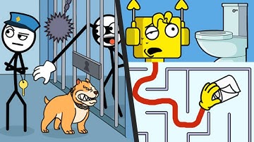 THIEF PUZZLE vs SQUARE PUNKI MAZE - All Levels New UPDATE Gameplay Double Mobile games Android