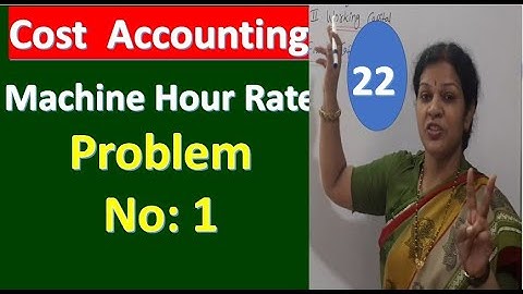 22. "Machine Hour Rate - Problem With Solution" - From Cost Accounting Subject