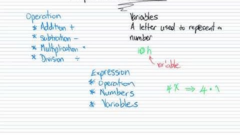 Expressions and Variables