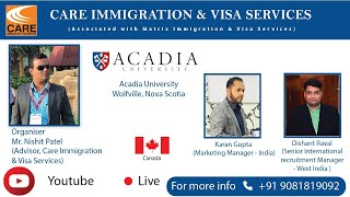 Live with Acadia University, Canada