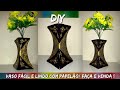 DIY VASO COM PAPELÃO FÁCIL E BARATO! #ededucreative