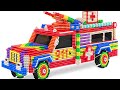 Magnet challenge  how to make armored ambulance from magnetic balls satisfying asmr  bimbim magnet