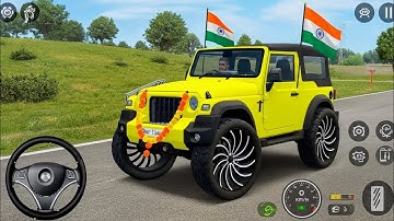 Modified Mahindra Thar 😈 | Indian Thar Car Game Android Gameplay | Gadi Wala Game 2025 | 
