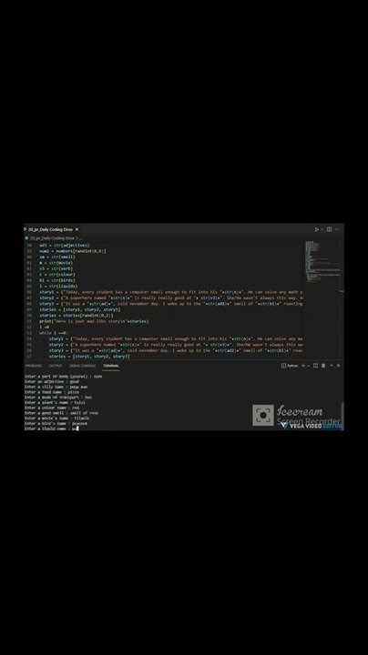 Making Mad Libs Generator in Python | Part 3 #EasyShortTutorial - YouTube