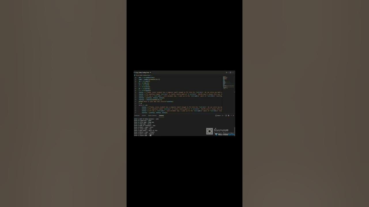 Making Mad Libs Generator in Python | Part 3 #EasyShortTutorial - YouTube