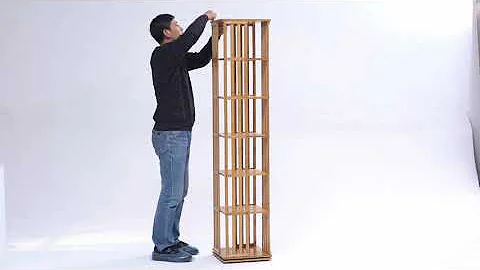 Installation Guide of Mid Century Narrow Rotating Bookcase