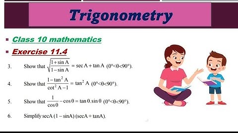 #trigonometry class 10 math exercise 11.4 3rd and 4th