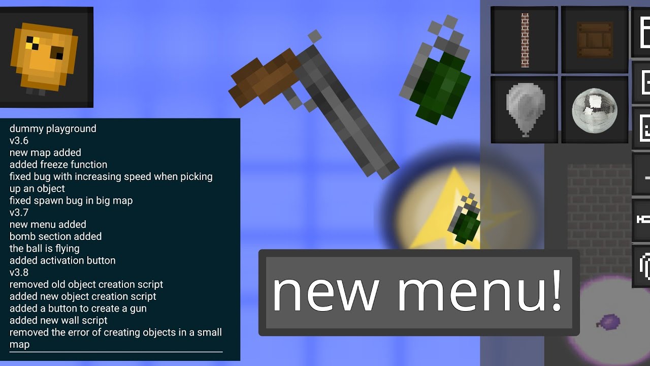 new update 3.8 in dummy playground YouTube