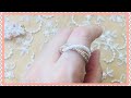 【ビーズでオシャレな3連リング】DIY/beaded ring