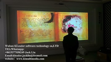wall interactive book turning system, electronic page turning, touch screen turning book