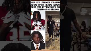 Florida St Linebacker Ethan Pritchard   walking after being shot in the head 10monthsago👏🏾❤️‍🩹