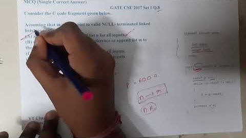 GATE CSE 2017 SET 1 Q 8 || Linked Lists ||Data Structure || GATE Insights Version: CSE