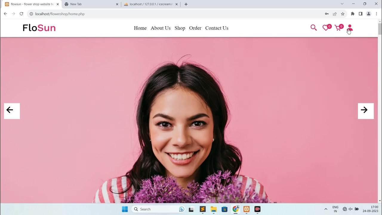 12. Creating a Stunning Flower Shop Website: HTML, CSS, JS, PHP & MySQL ... image.