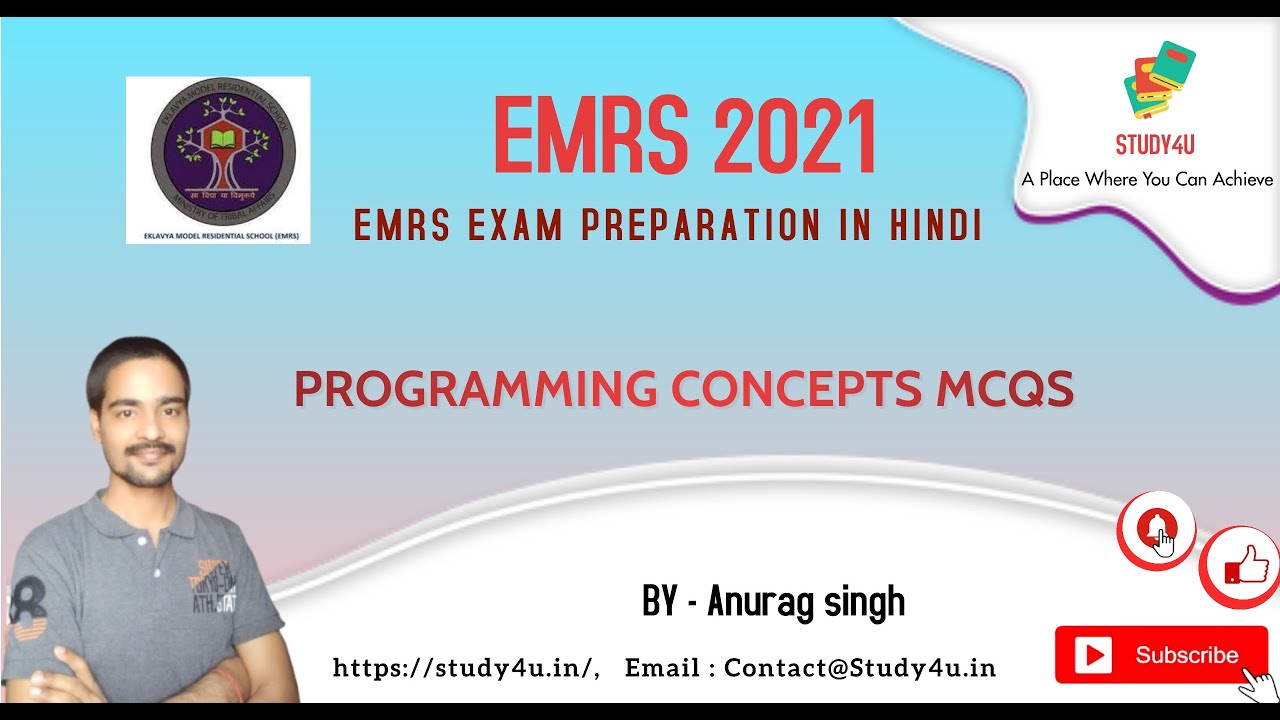 PROGRAMMING CONCEPTS MCQS|| EMRS EXAM PREPARATION 2021 || COMPUTER NETWORKING EMRS PGT IT DIGITAL