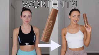 Nuda Ultra Dark Self Tanning Mousse Honest Review Demo First Impression Self Tanner Review