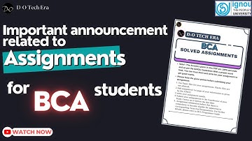 How to complete IGNOU BCA assignments | IGNOU BCA solved assignments | #ignou #bca