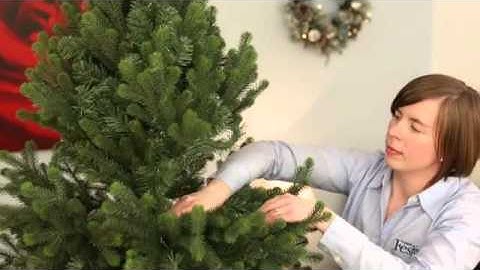 Assembling and shaping hinged Christmas Tree