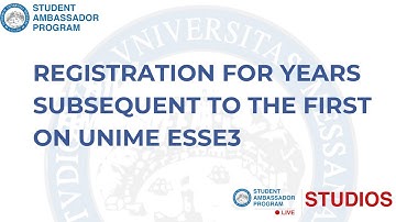 UniMe SAP: Registration for years subsequent to the first on UniMe Esse3