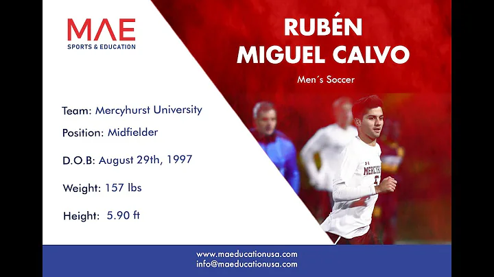 Ruben Miguel Calvo Fall2021 Men's soccer