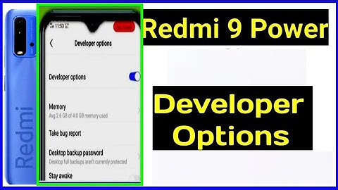 Redmi 9 power developer options l developer settings Redmi 9 power