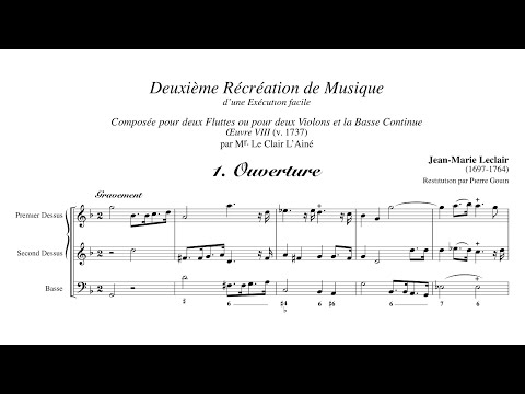 Jean-Marie Leclair - Deuxième récréation de musique, Op.8