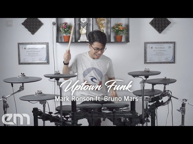 Uptown Funk - Mark Ronson ft. Bruno Mars | Drum Cover by Erza Mallenthinno class=