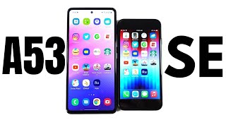 Samsung Galaxy A53 vs iPhone SE 2022 Speed Test!