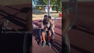 Tip to a better stroke game in a wheelchair 🥴💪🏾💪🏾♿❤️ #staypositive #selflove #strokegame #motivation