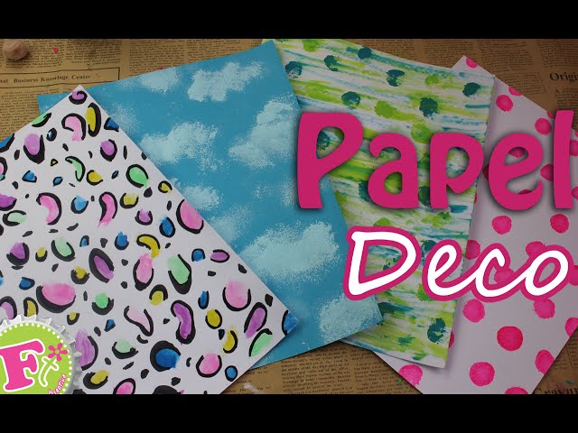 Cómo hacer Papel Decorativo [ Tu propio papel para scrapbook ] sin imprimir  ✎ Craftingeek 