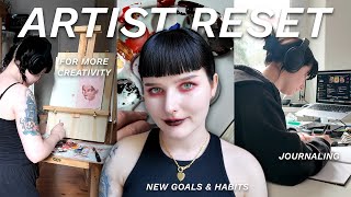 Creative Reset for Artists: Get out of art block, set new goals and habits + journaling prompts