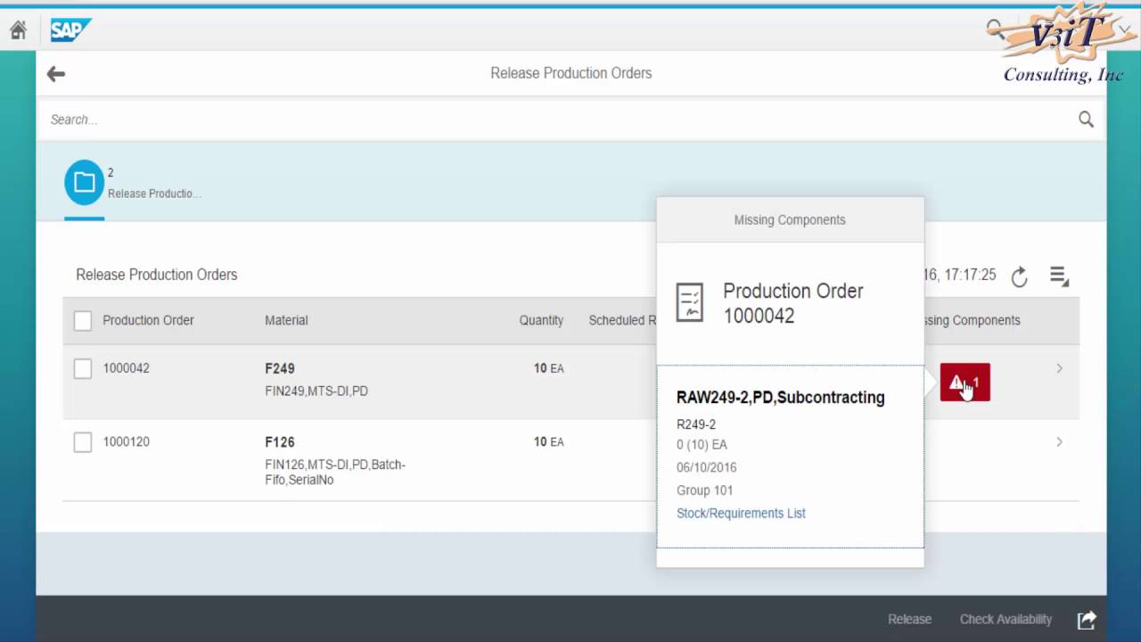 Tcode To Release Production Order In Sap