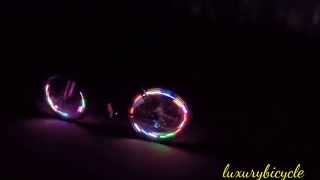 Тюнинг велосипеда . Очень красивая подсветка для велосипеда .Bicycle led light.(Хочешь сделать тюнинг велосипеда , прокачать свой байк ?! Тогда смотри это видео !!! Сегодня вам покажу очень..., 2014-04-06T14:26:13.000Z)