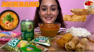 MUKBANG ТОМ ЯМ 🍛 ВЬЕТНАМСКИЕ НЭМЫ 🍛🍘 ОТВЕТЫ НА ВОПРОСЫ ❤️ #mukbang #асмреда #asmr