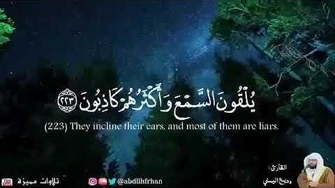 سوره الشعراء تلاوه جميلة للقارئ وديع اليمني ❤️