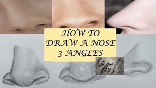 How To Draw A Nose Easy | Step By Step Tutorial | Three Angles