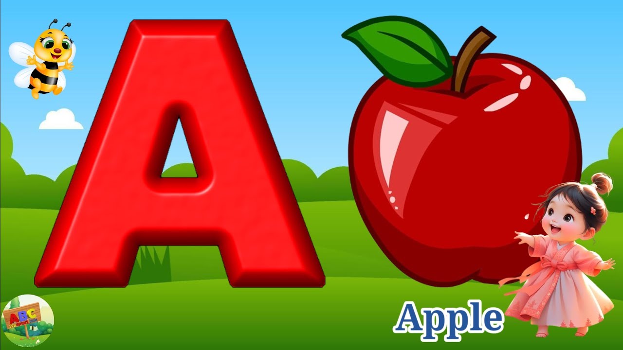 Learning Letter. The ABC Phonics Song ( A is for Apple 🍎, B is for Baby ...