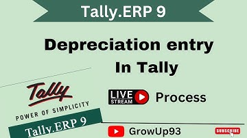 Depreciation entry in tally I Depreciation on fixed assets I fixed assets & Depreciation entry I
