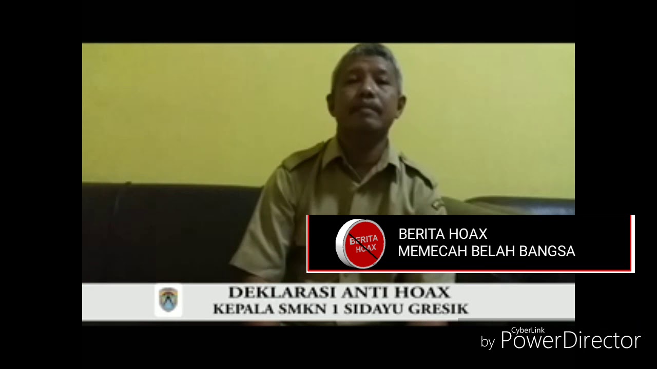 Masyarakat Jatim Anti Hoax By Kepala Sekolah SMKN 1 Sidayu YouTube Masyarakat Jatim Anti Hoax By Kepala Sekolah SMKN 1 Sidayu YouTube