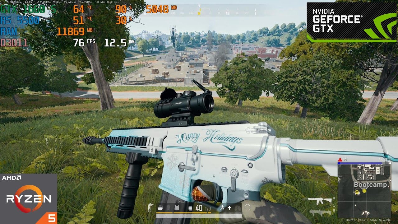 Pubg gtx 1660 super 6 gb amd r5 5500 ultra graphics bootcamp