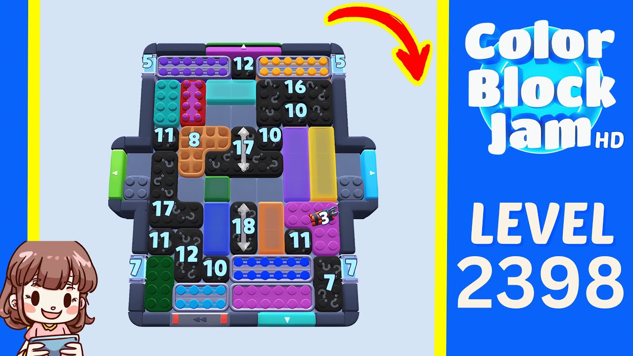 Color Block Jam Level 1488 (2398) Solution Walkthrough - YouTube