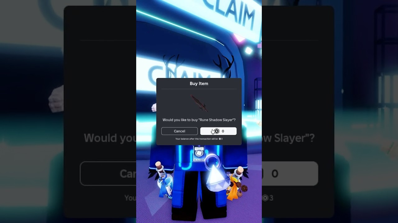 Item FREE! is "Rune Shadow Slayer" in Medal Hub ROBLOX.