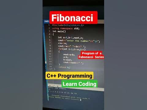 Program of a Fibonacci series in C++ Language |#c++programming |#coding ...