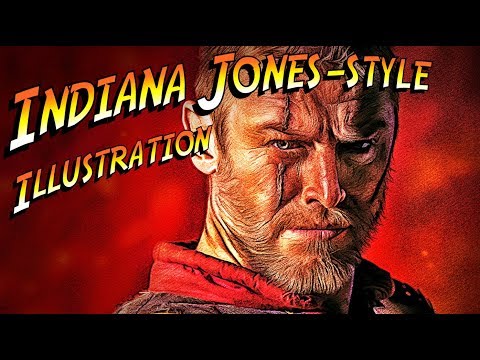 photoshop:-how-to-quickly-create-a-classic,-“indiana-jones”-style-movie-poster-illustration.