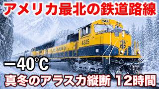 【超過酷】極寒−40℃！🇺🇸アメリカ最北路線「アラスカ鉄道」12時間の旅 | アンカレッジ→フェアバンクス Alaska Railroad from Anchorage to Fairbanks