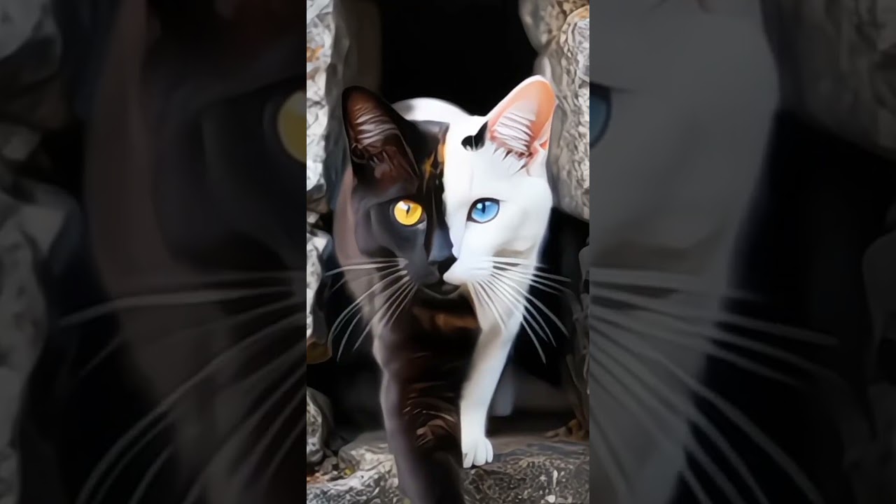 Everything God created is beautiful, Masha Allah. Check out the color of this cat.Ai Video 