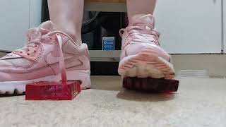 Crushing Stomping Jelly Well Worn Nike Air Max Trainers Used Smelly Play Toes Bare Feet