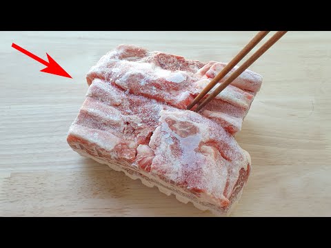 An amazing way to defrost frozen pork very quickly!