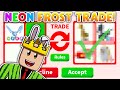 TRADING NEON FROST IN ADOPT ME (ROBLOX)