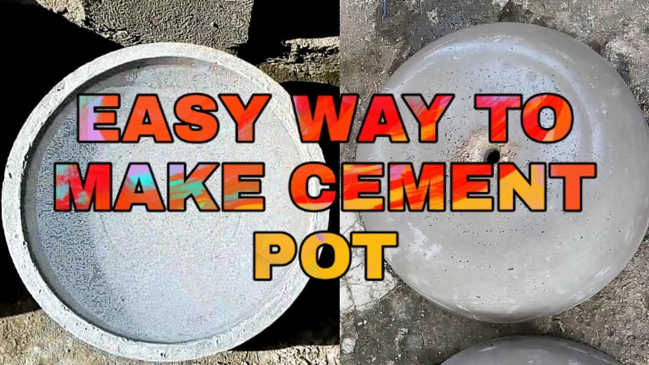 MAKE CEMENT POT'S AT HOME EASILY//DIY CEMENT POT//HINDI - YouTube