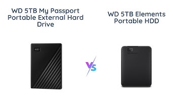 WD 5TB My Passport vs Elements Portable External Hard Drives Comparison